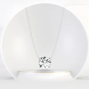 Classic Round Natural Diamond Pendant