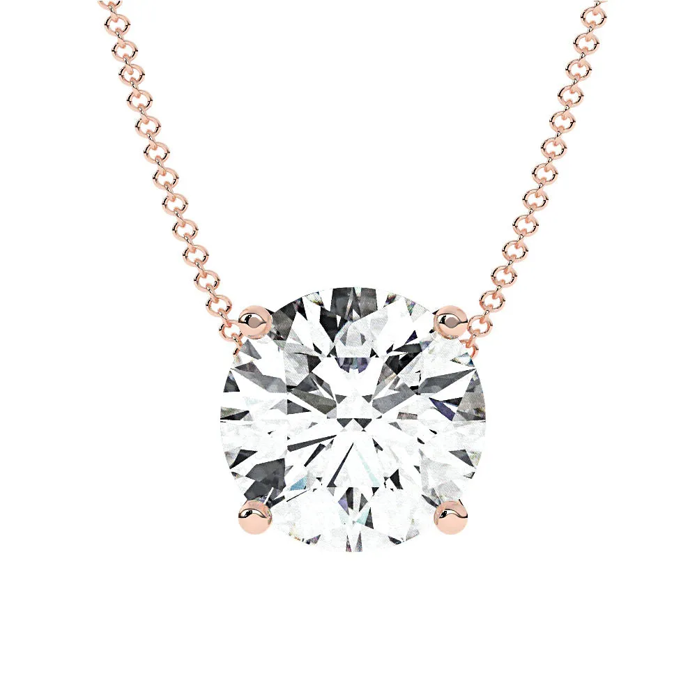 Classic Round Natural Diamond Pendant