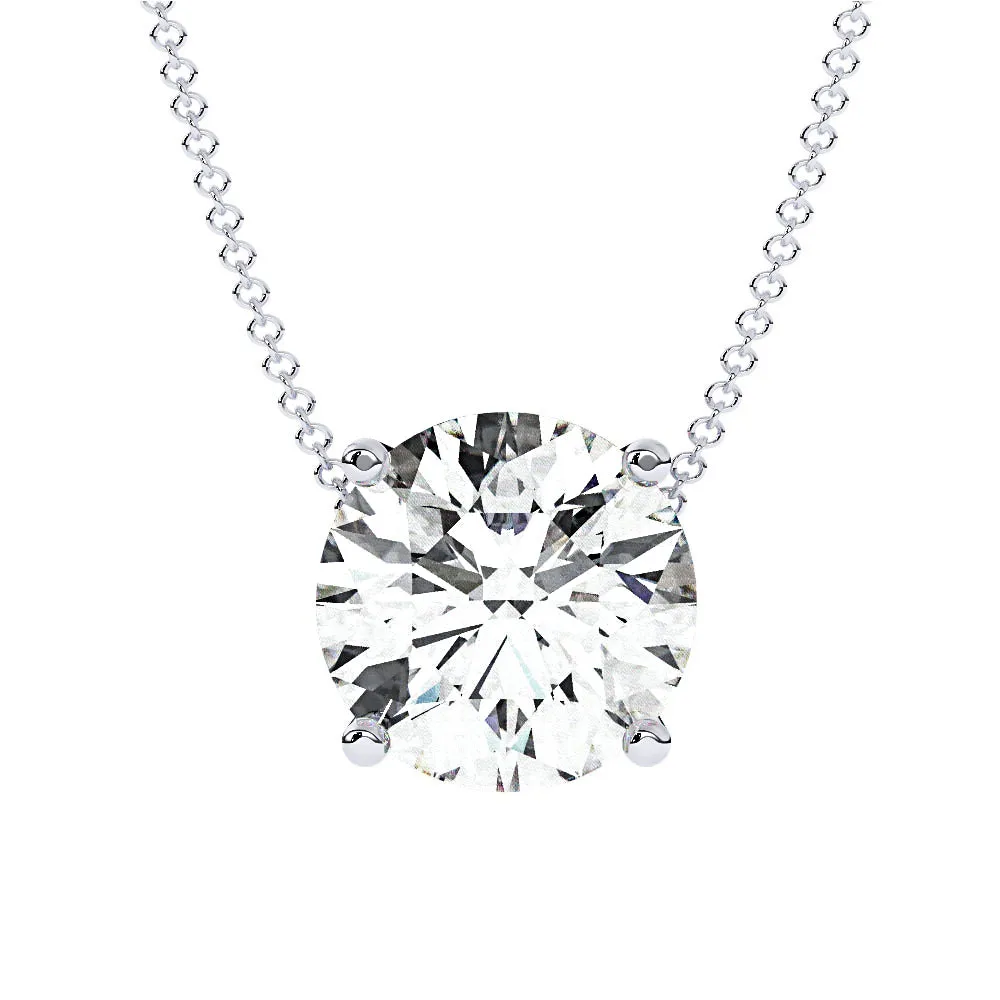 Classic Round Natural Diamond Pendant