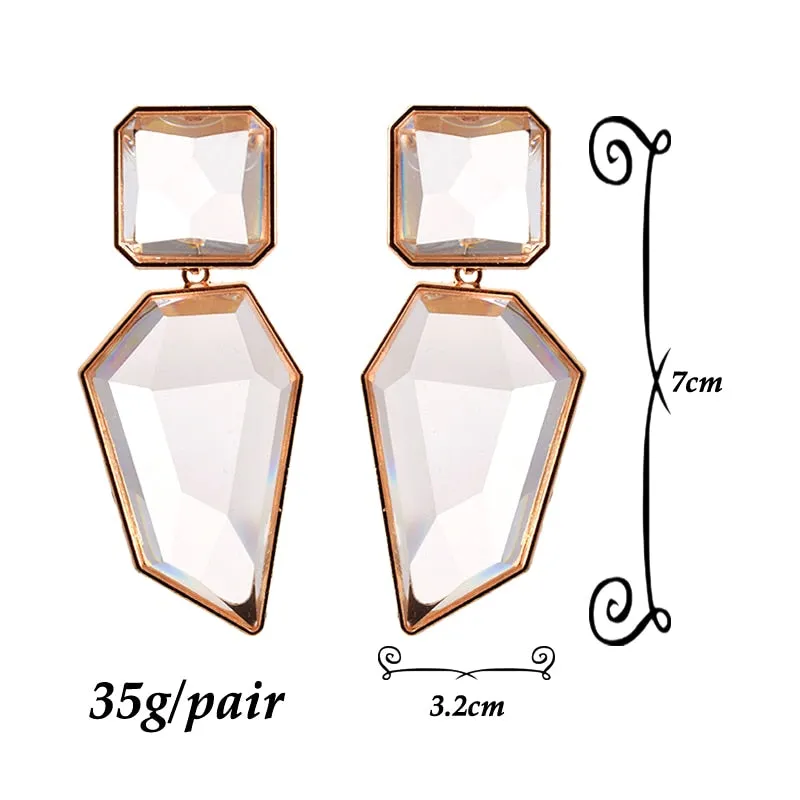 Clear And Pure Resin Elegant Drop Earrings
