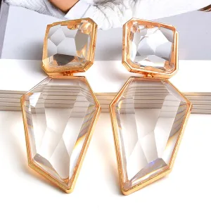 Clear And Pure Resin Elegant Drop Earrings
