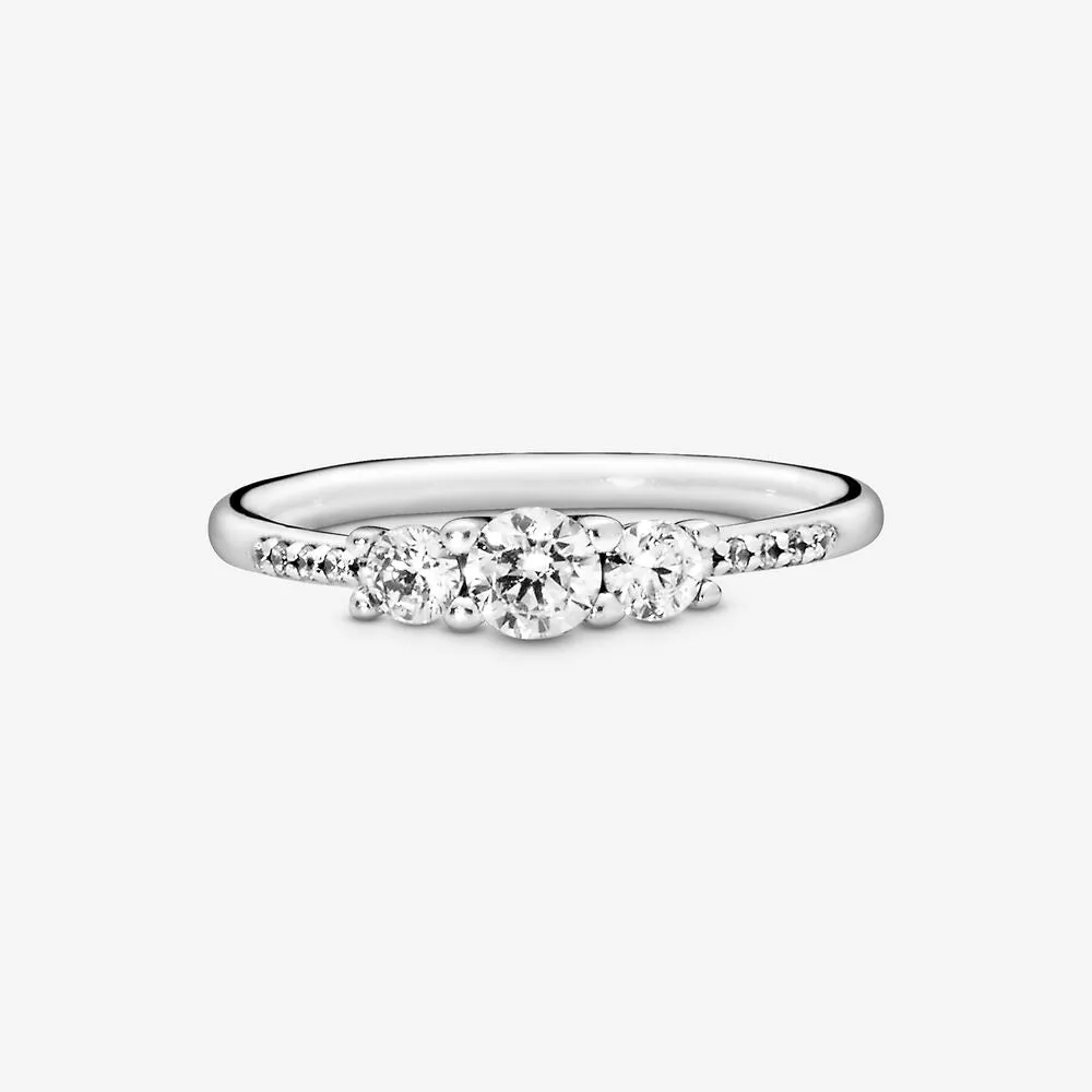 Clear Three-Stone Ring