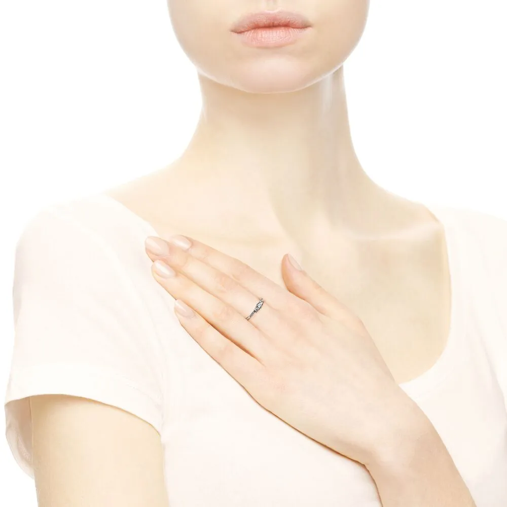 Clear Three-Stone Ring