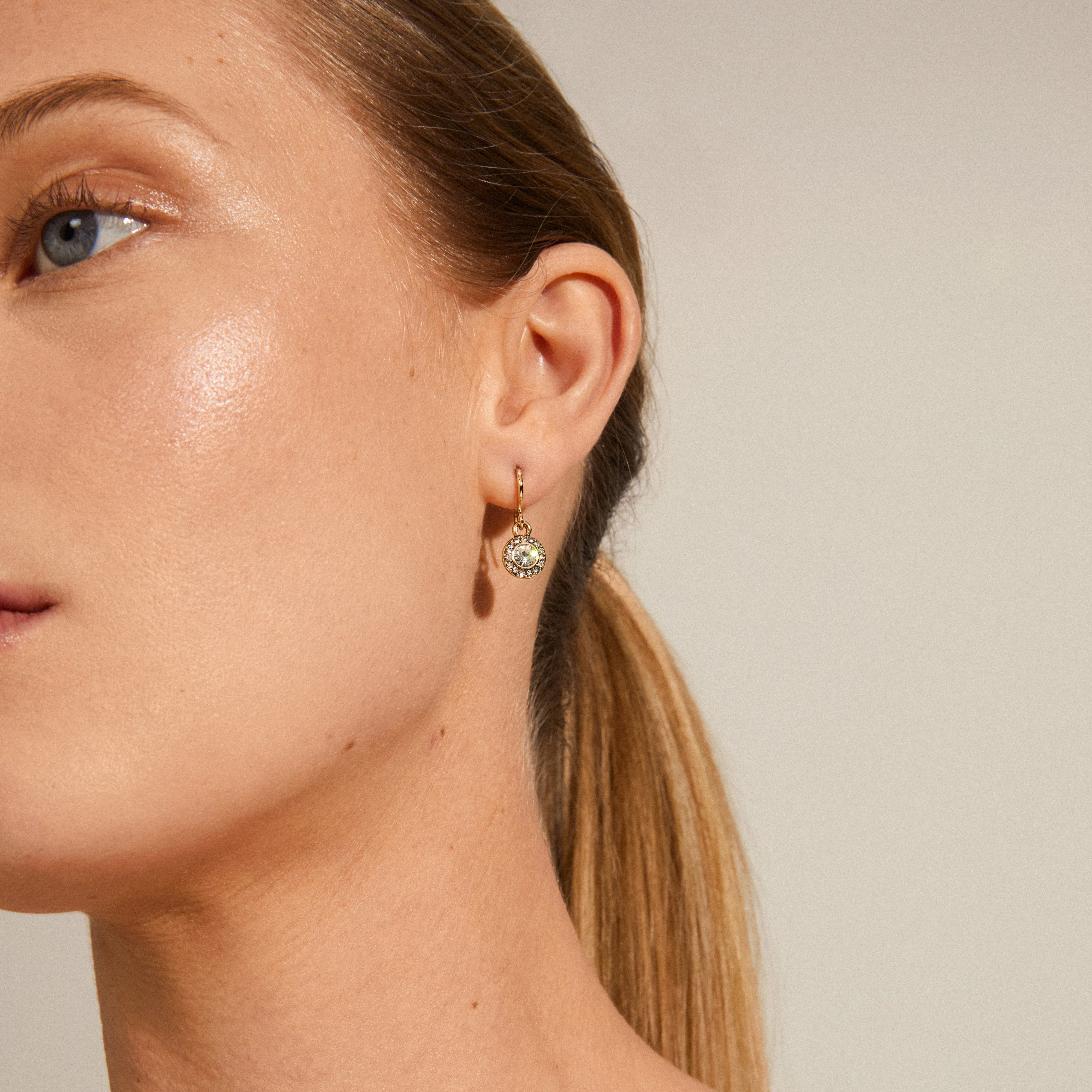CLEMENTINE crystal earrings gold-plated