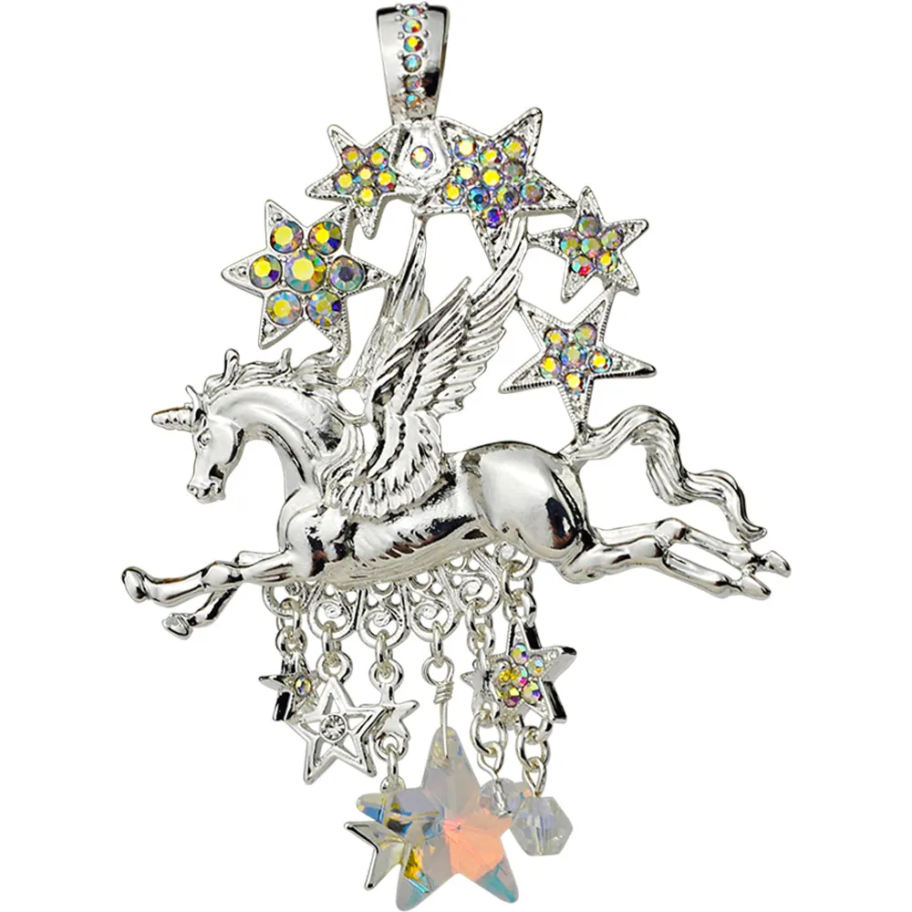 Cloudwalker Dancing In The Stars Foldover Pendant (Sterling Silvertone)