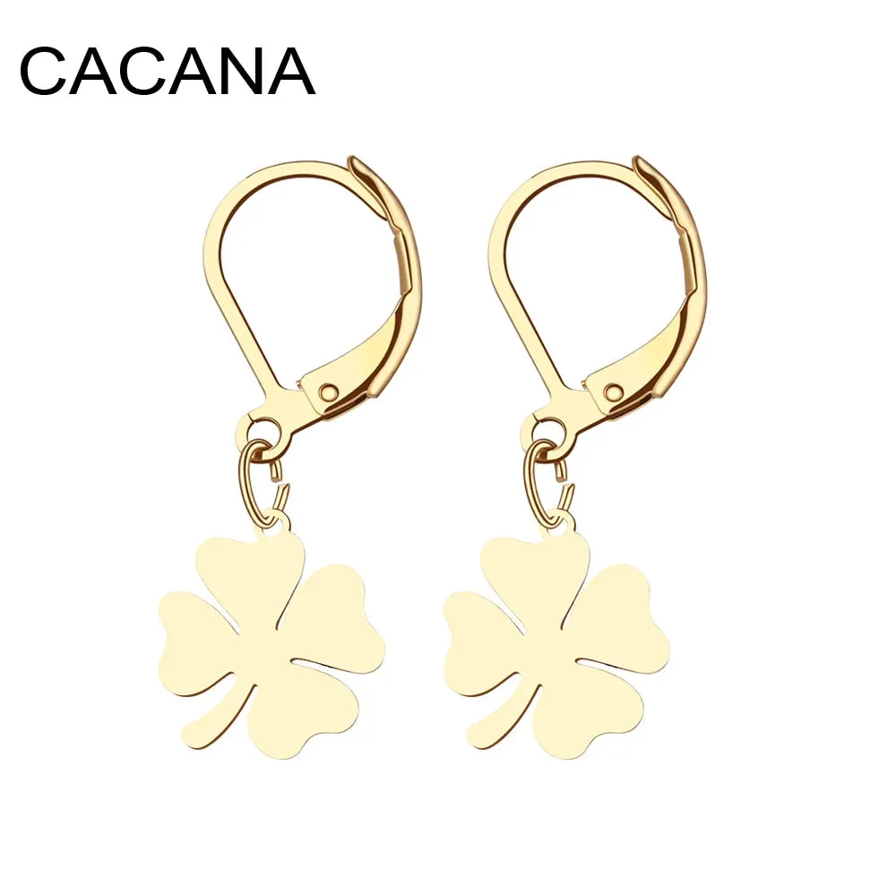 Clover Chic style Gold Platted Earrings