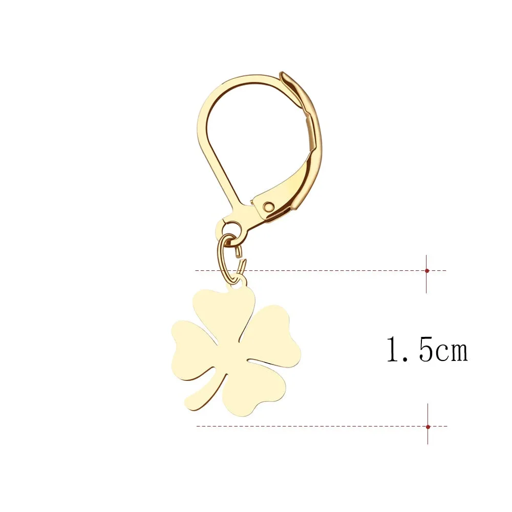 Clover Chic style Gold Platted Earrings