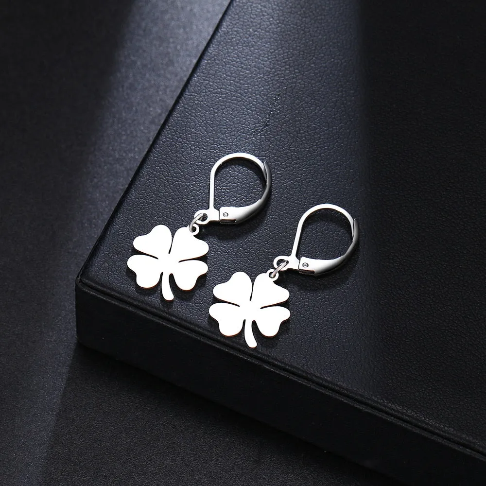 Clover Chic style Gold Platted Earrings