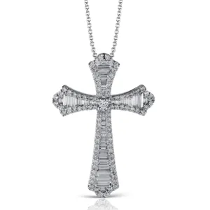 Cross Pendant in 18k Gold with Diamonds