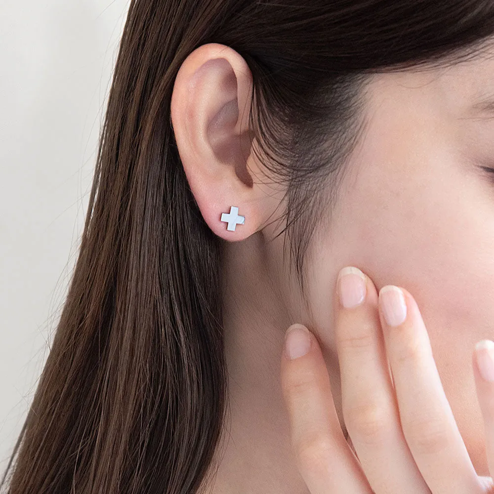 Cross Stud Earring Set