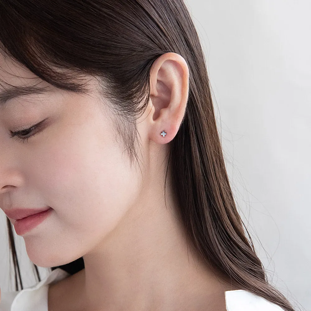 Cross Stud Earring Set