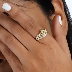 Crown Princess 925 Sterling Silver Zircon Ring