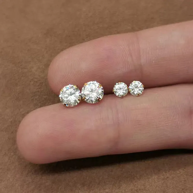 Crystal Stud Barbell Earrings (3 pairs)