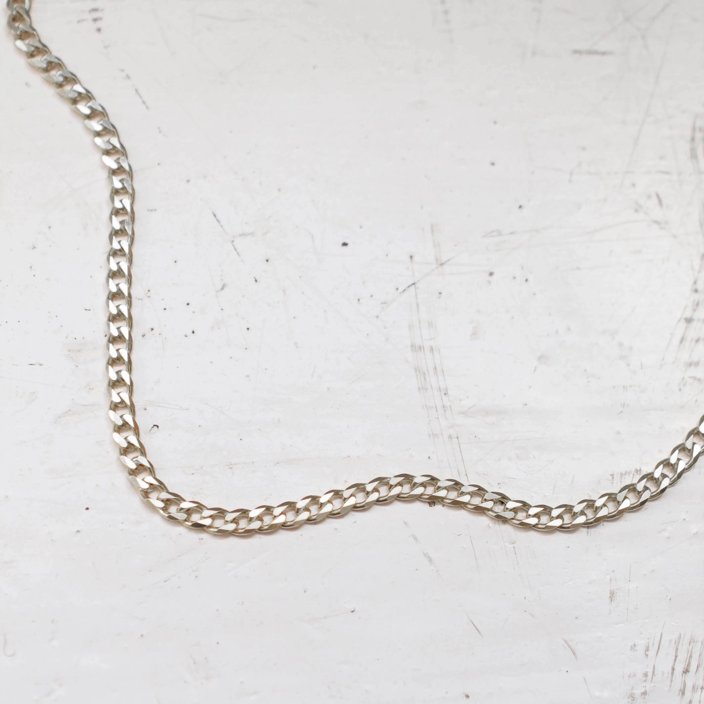 Curb Chain Necklace Sterling Silver