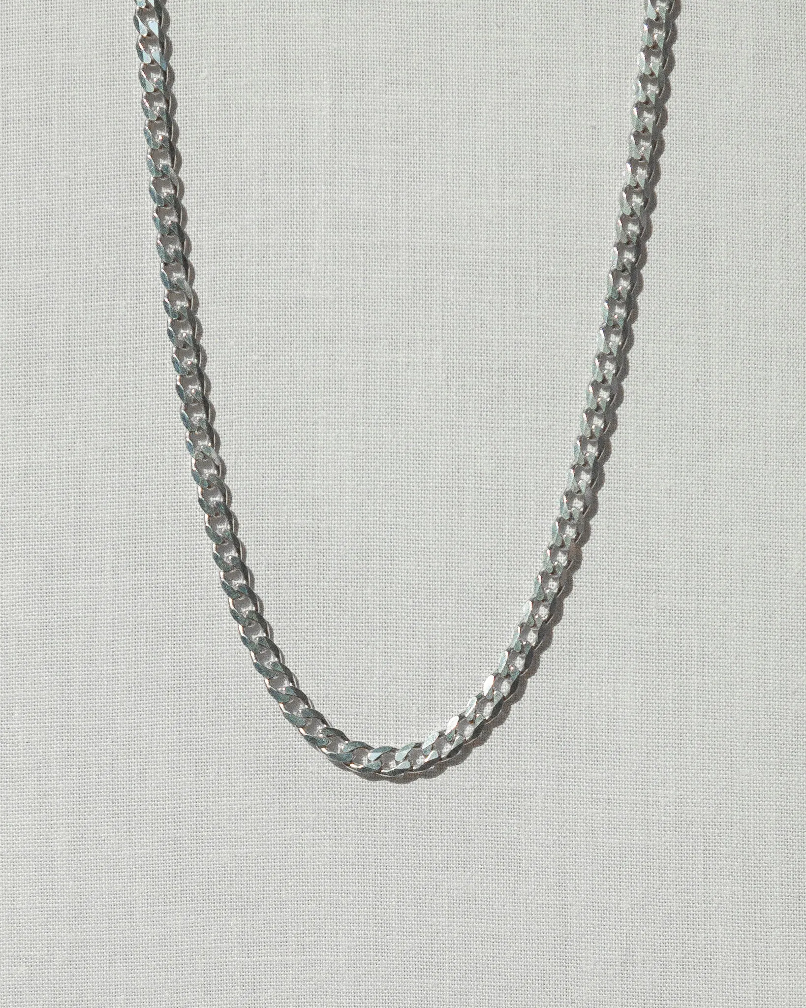 Curb Chain Necklace Sterling Silver
