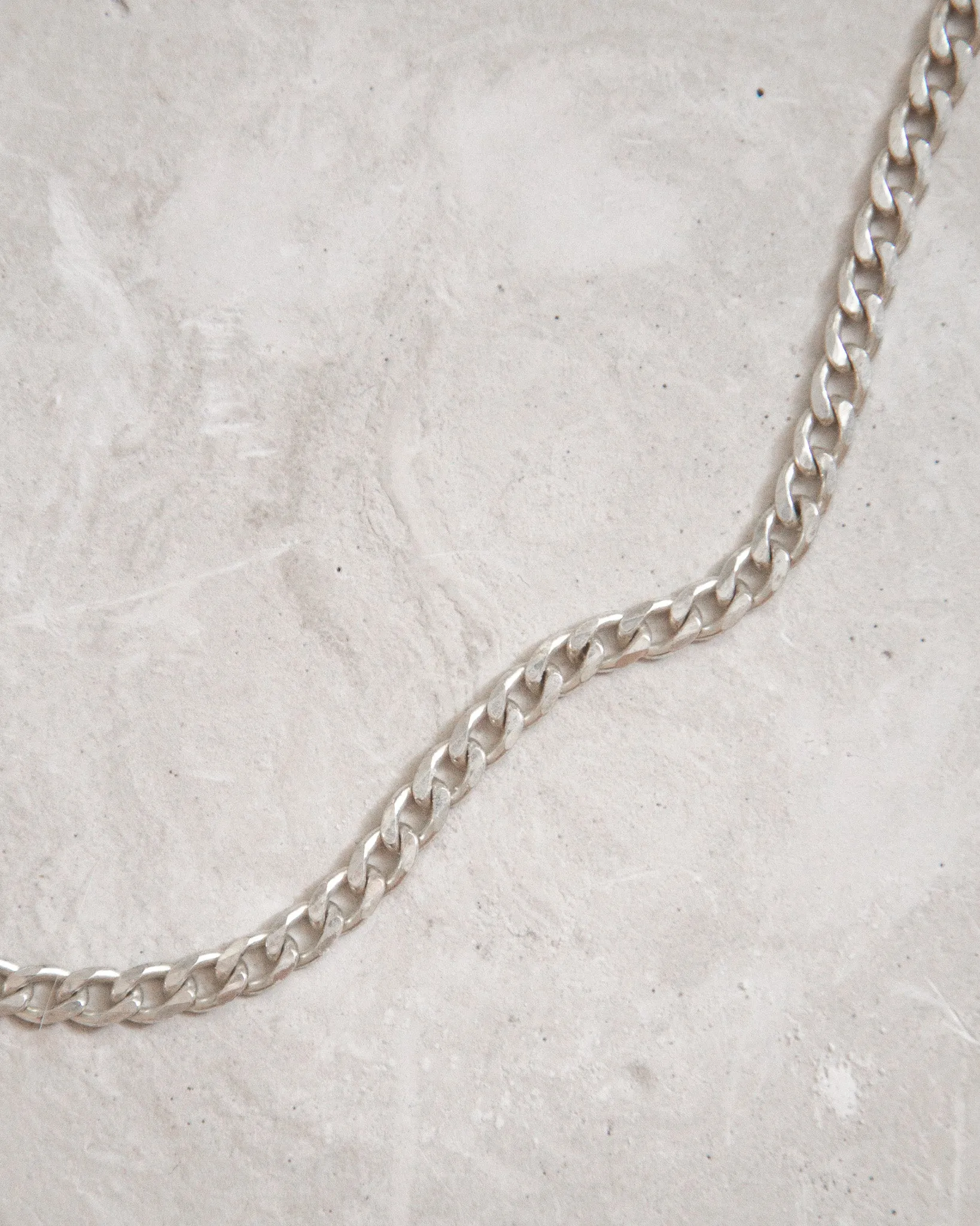 Curb Chain Necklace Sterling Silver