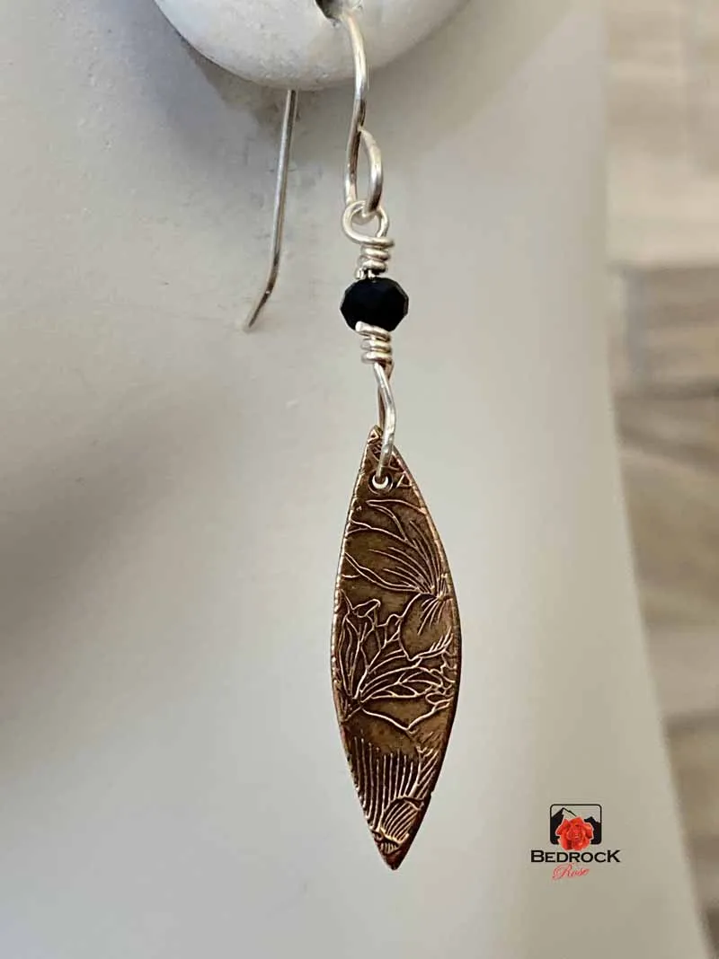 Dainty Elegant Elongated Floral Dangle Earrings