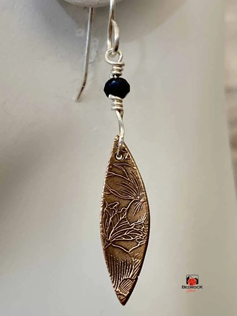 Dainty Elegant Elongated Floral Dangle Earrings