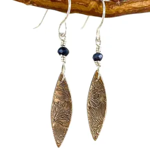 Dainty Elegant Elongated Floral Dangle Earrings