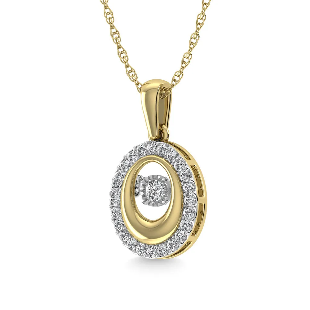 Diamond 1/6 Ct.Tw. Fashion Pendant in 10K Yellow Gold