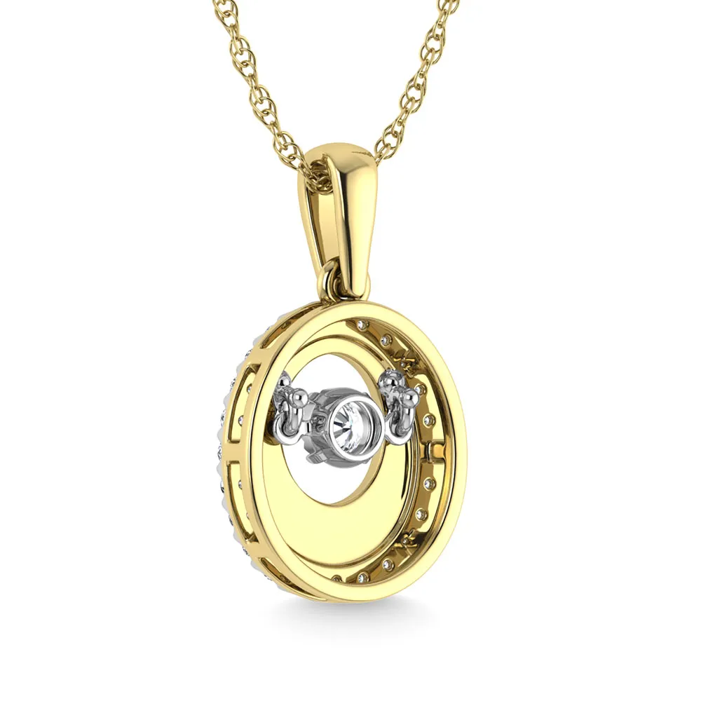 Diamond 1/6 Ct.Tw. Fashion Pendant in 10K Yellow Gold