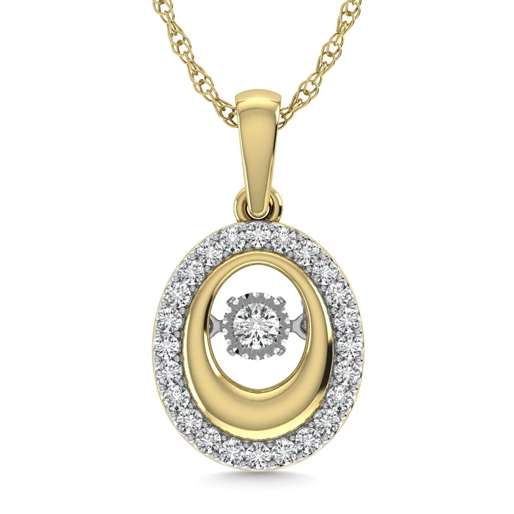 Diamond 1/6 Ct.Tw. Fashion Pendant in 10K Yellow Gold