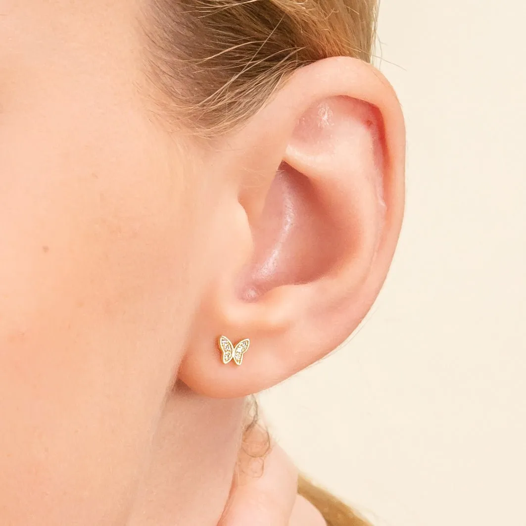 Diamond Butterfly Studs, Rachel