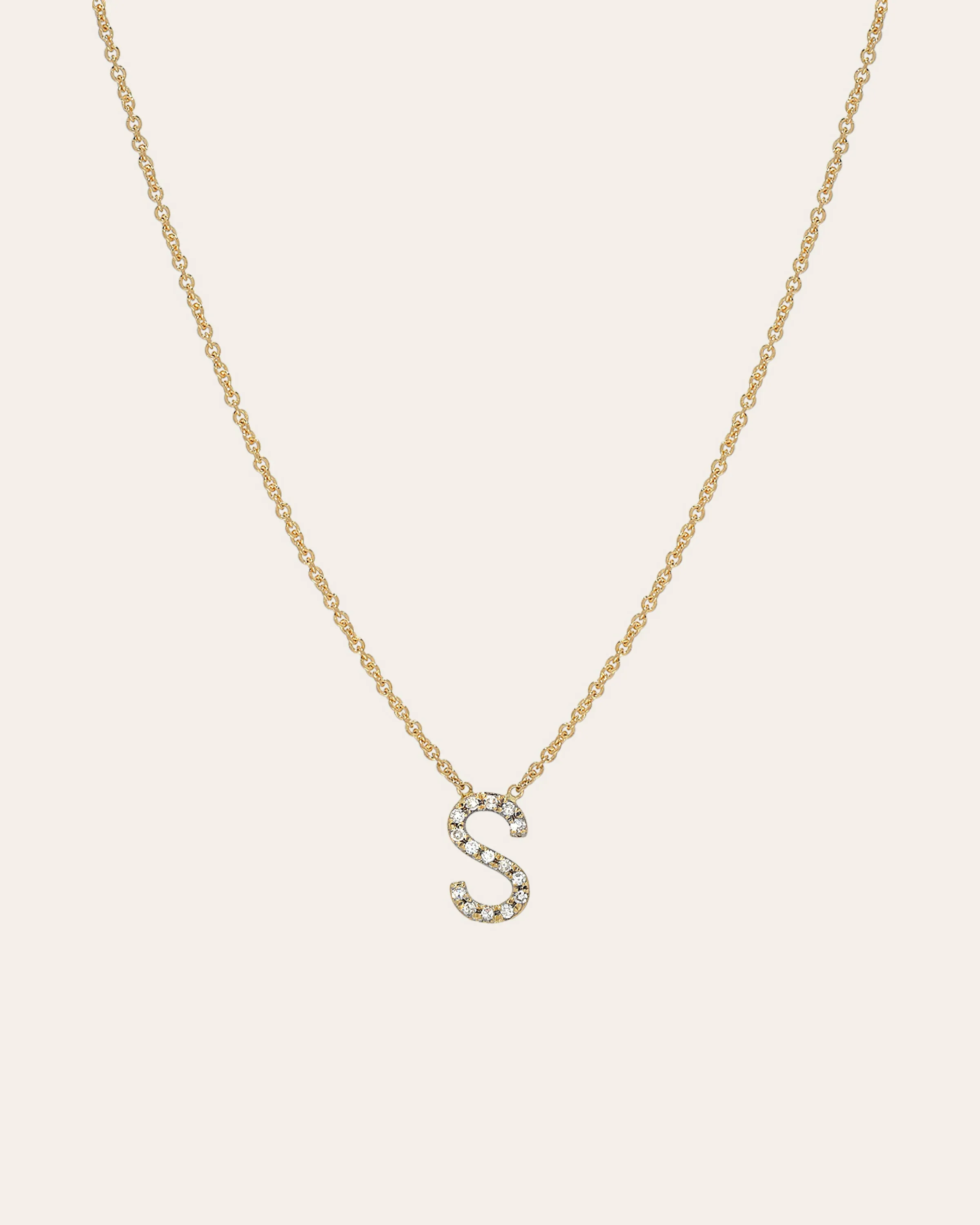 Diamond Initial Necklace