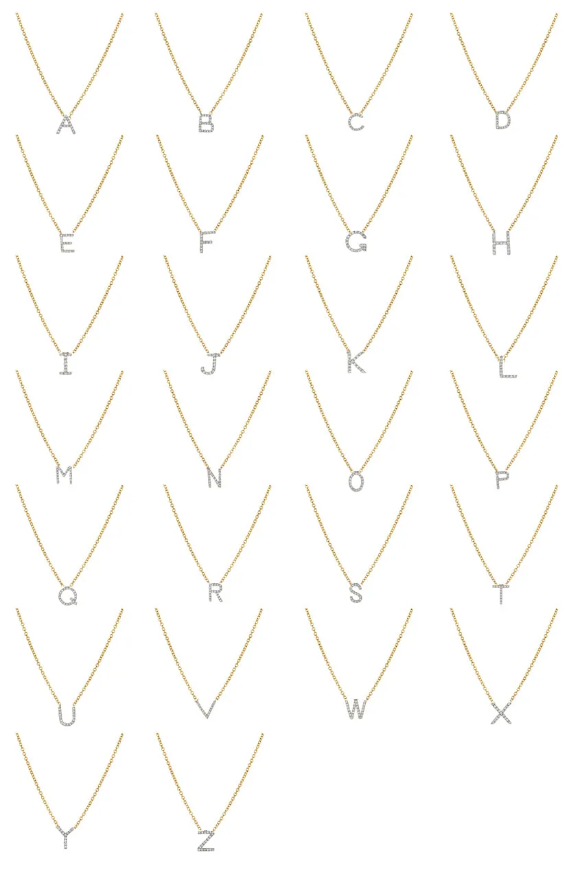 Diamond Initial Necklace