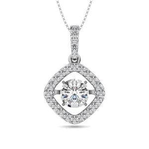 Diamond Shimmering Pendant 1 3/8 ct tw in 14K White Gold
