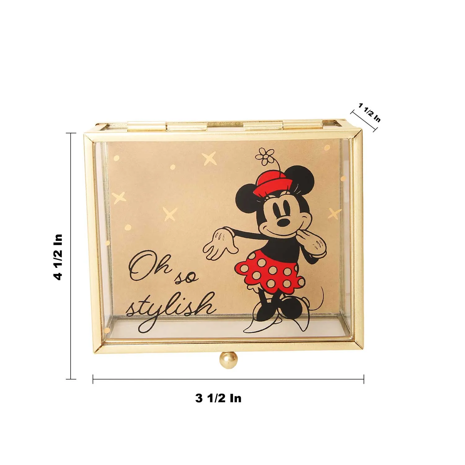 Disney Minnie Mouse "Oh So Stylish" Glass Box