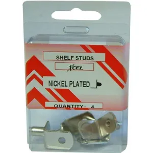DIY Shelf Studs Clear    5mm (12)
