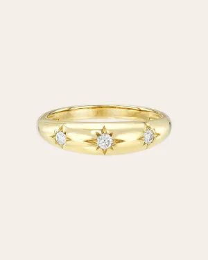 Domed Starburst Ring