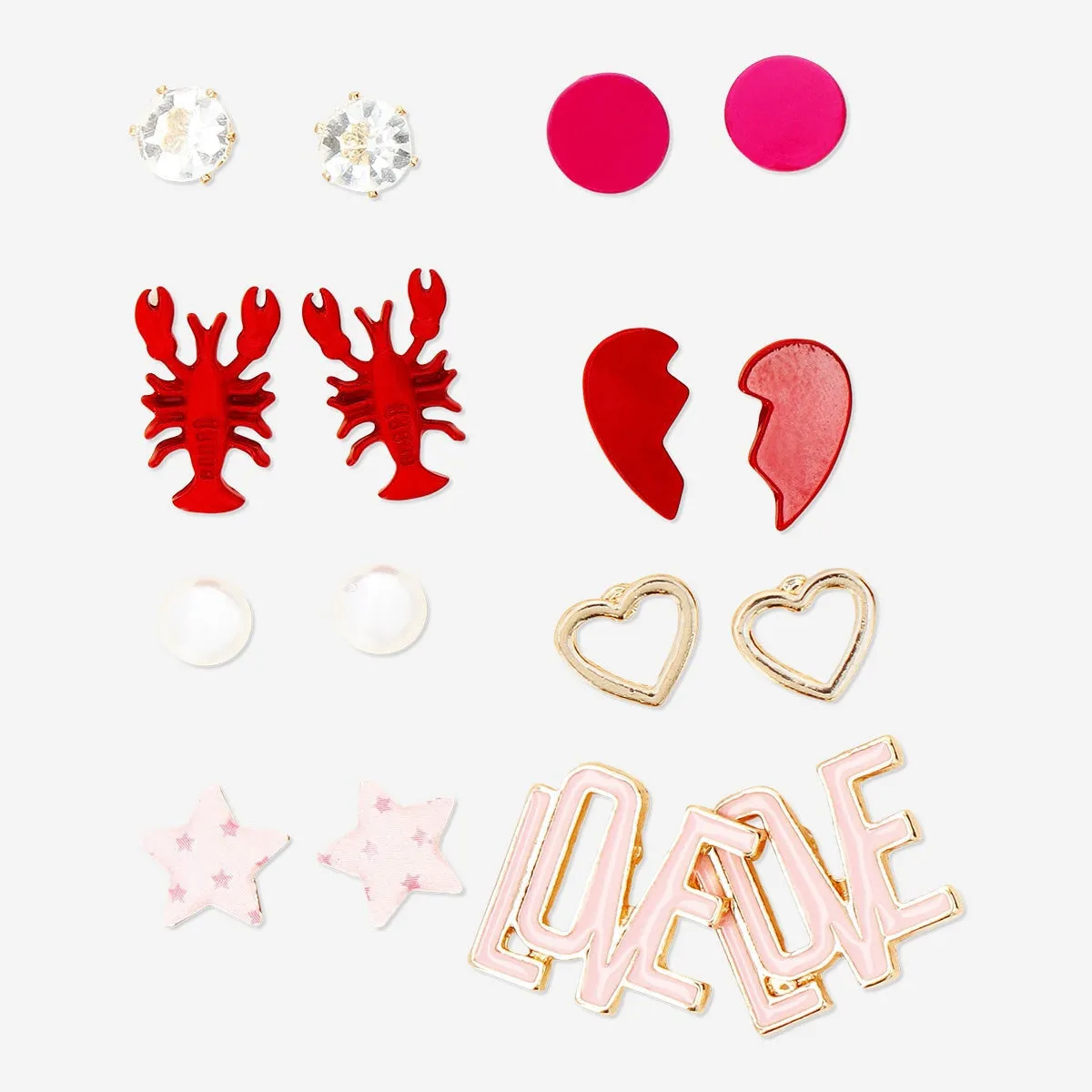 Ear studs. 8 pcs