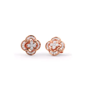 Elegant Cluster Round Diamond Girl’s Studs