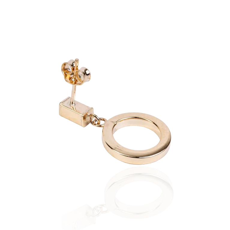 Elegant Gold Dimond Cut Earrings
