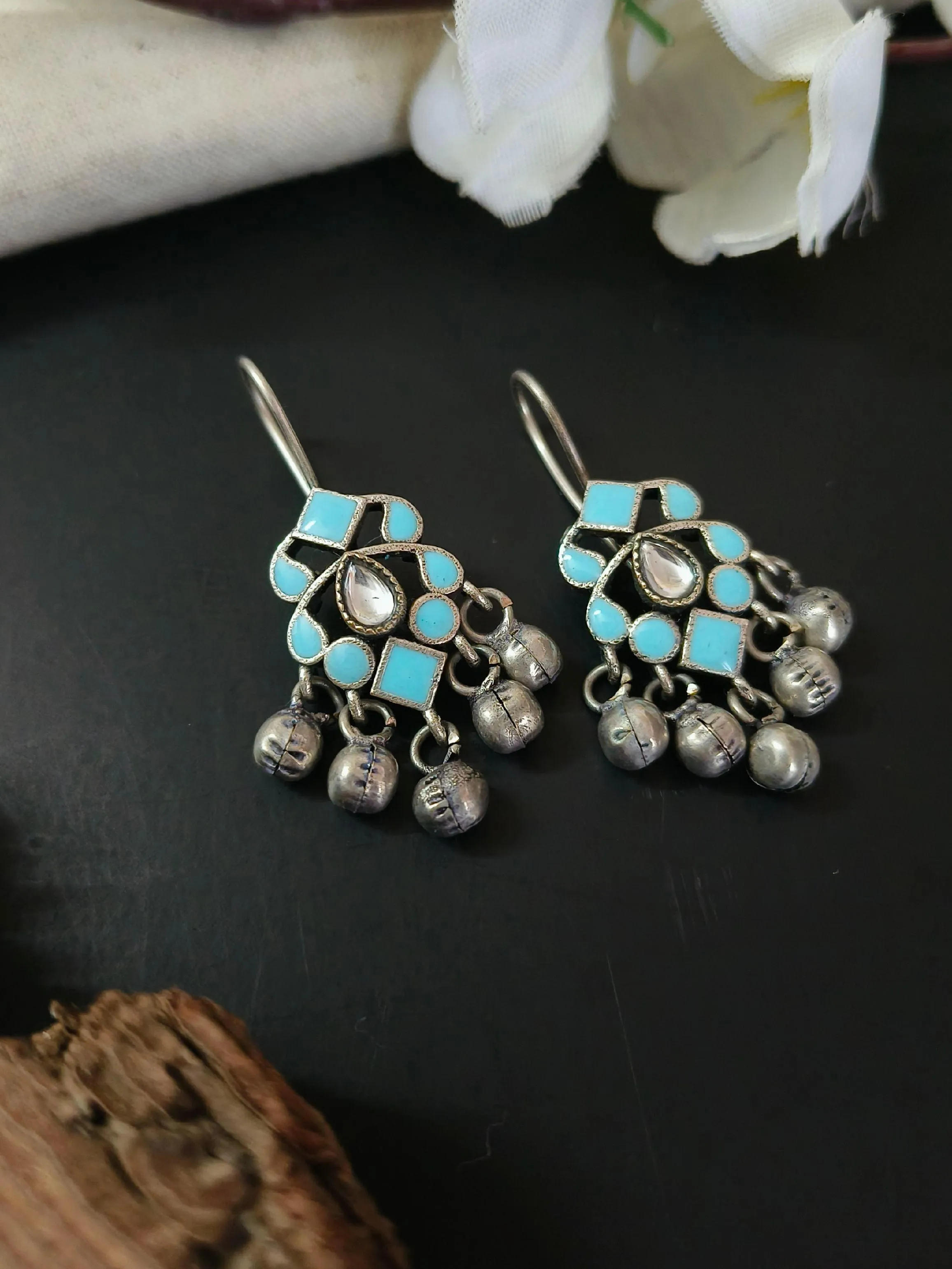 Elegant Oxidised Ghungroo Earrings| Sarichka