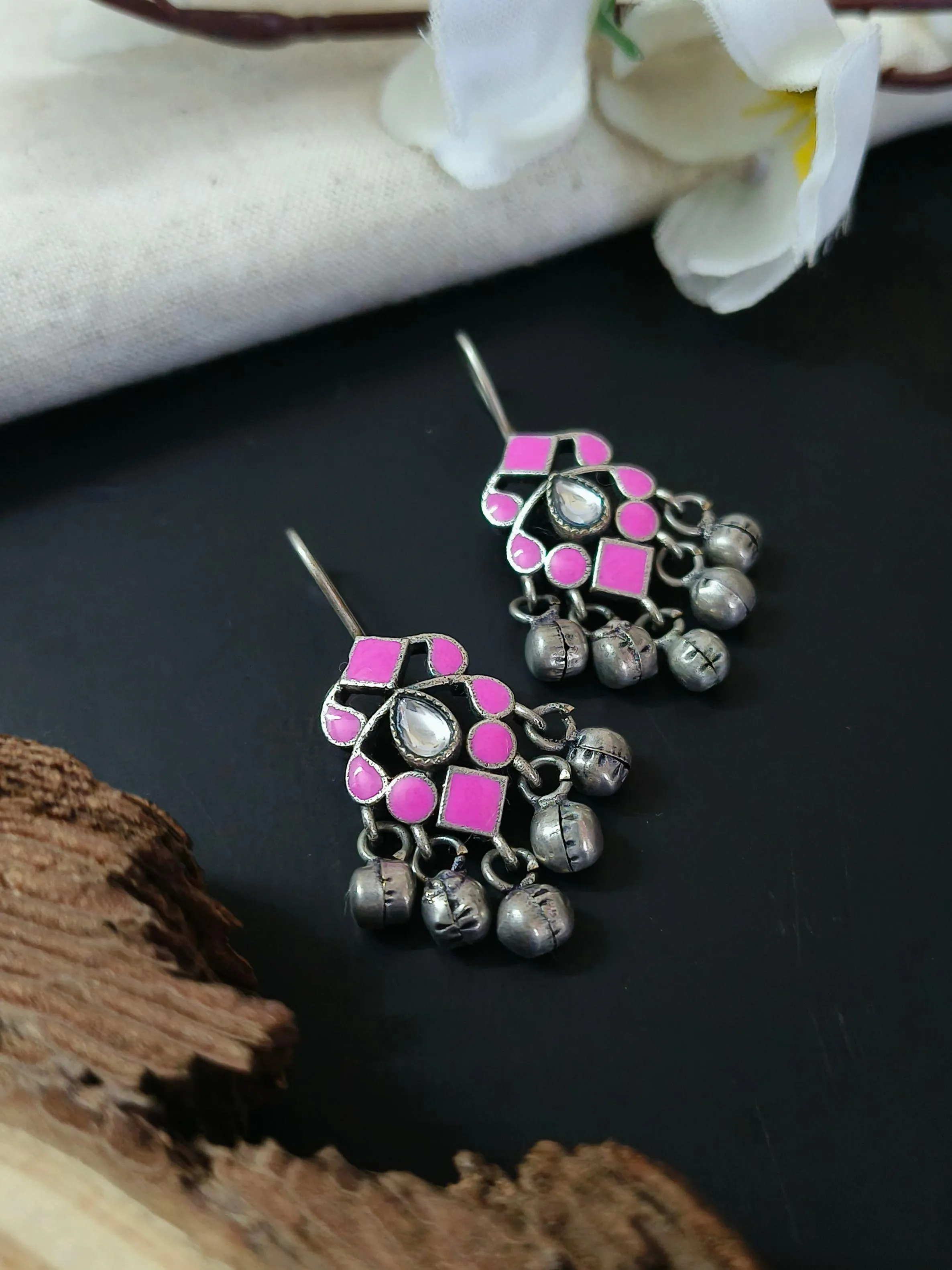 Elegant Oxidised Ghungroo Earrings| Sarichka