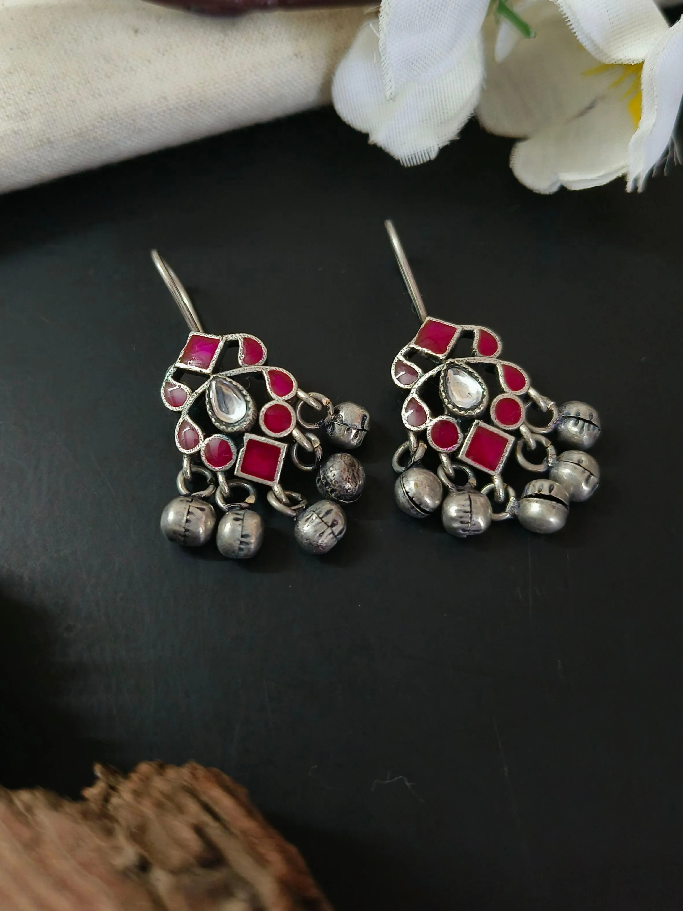 Elegant Oxidised Ghungroo Earrings| Sarichka