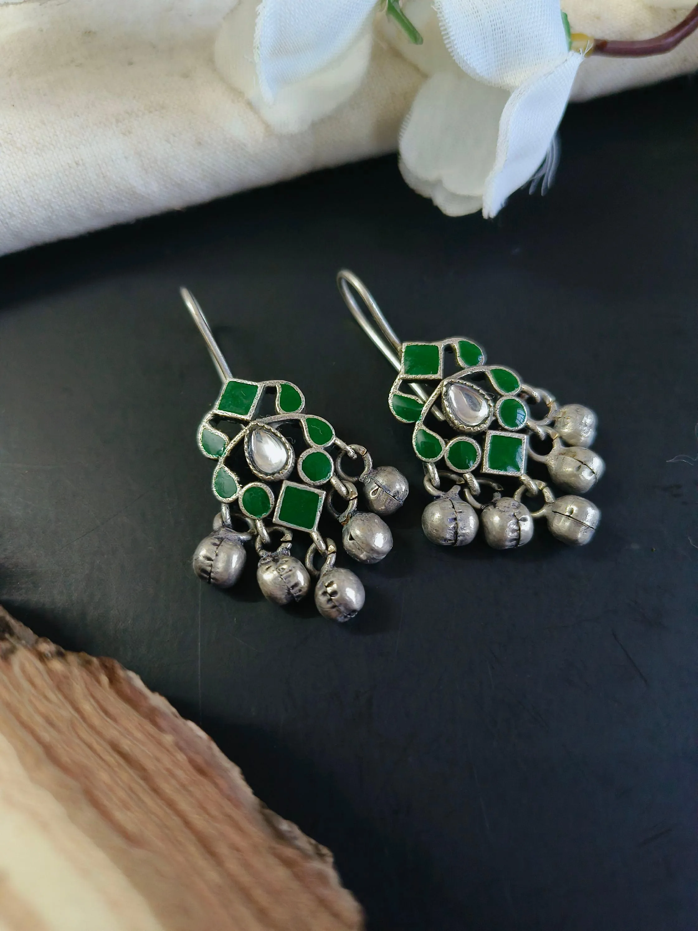 Elegant Oxidised Ghungroo Earrings| Sarichka