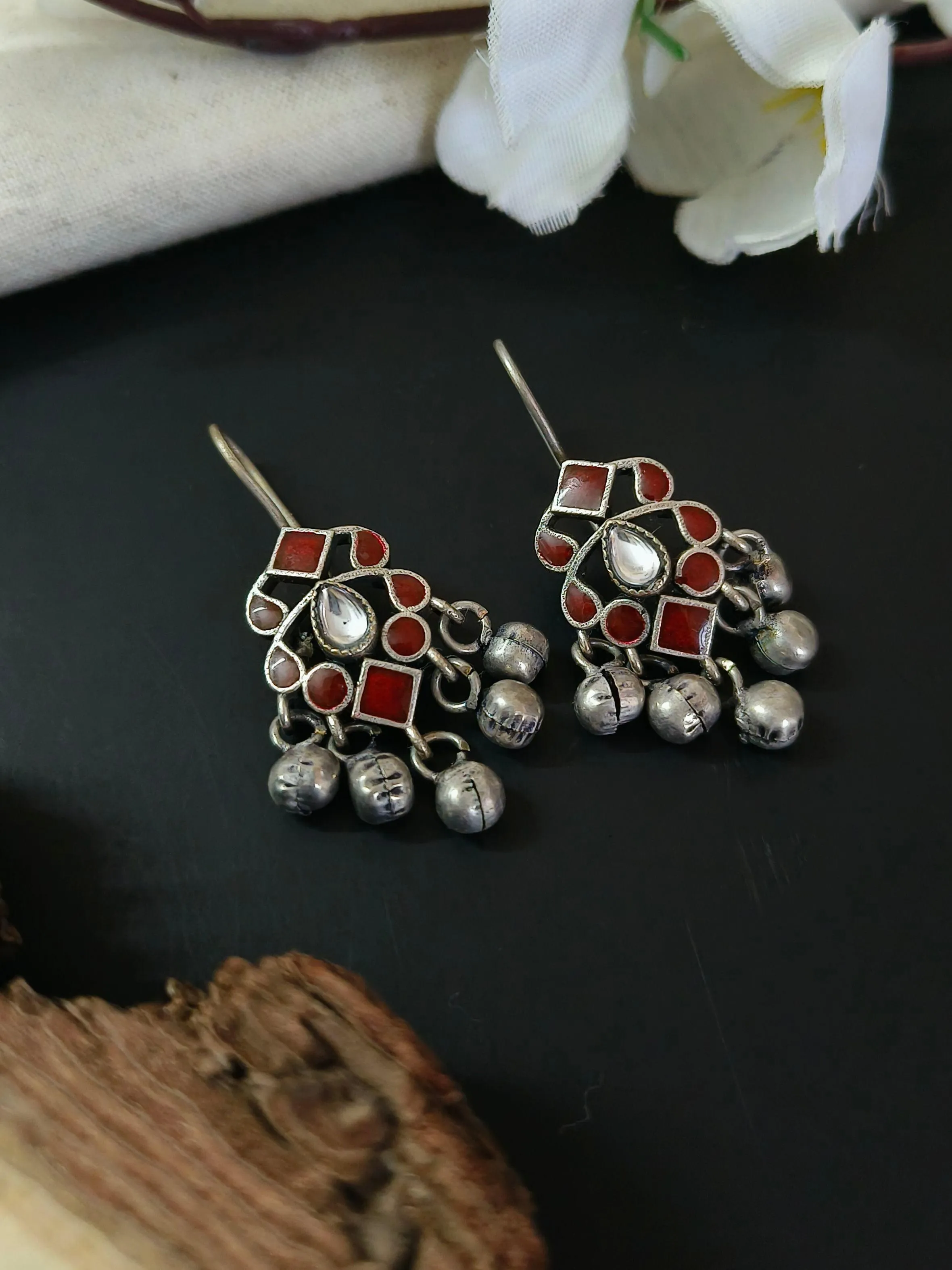 Elegant Oxidised Ghungroo Earrings| Sarichka