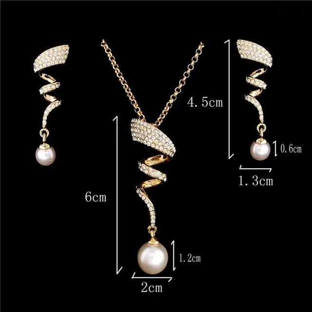 Elegant Pearl Jewelry Set