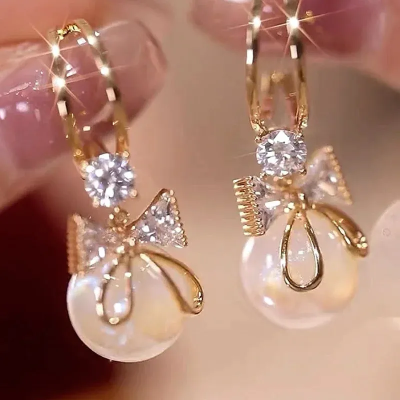 Elegant Pearl Tassel Earrings