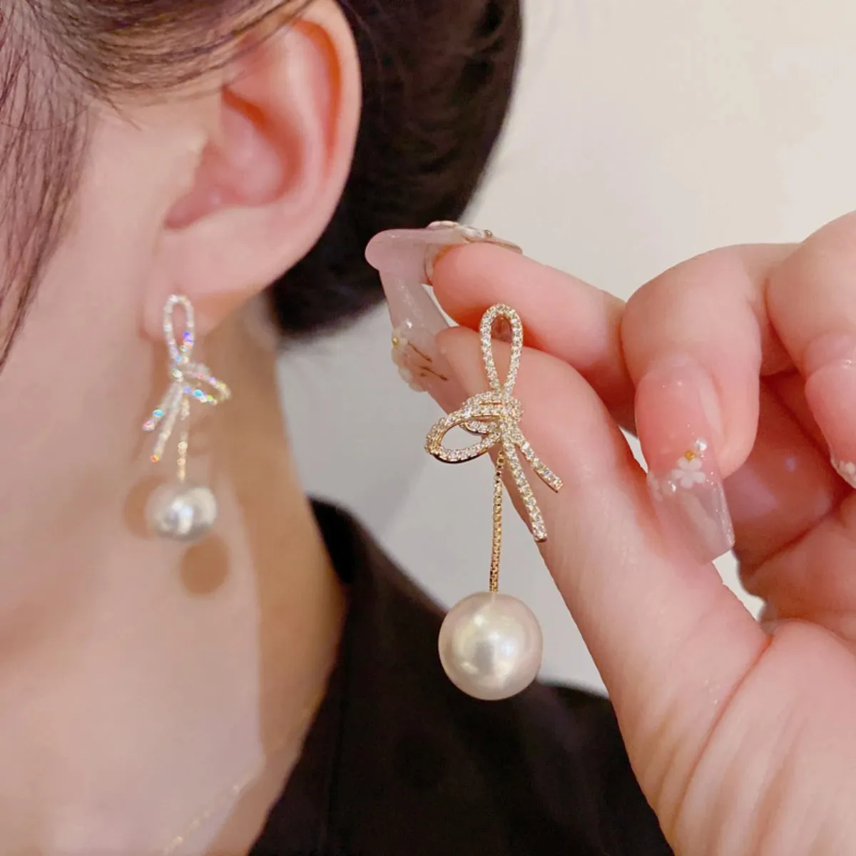 Elegant Pearl Tassel Earrings