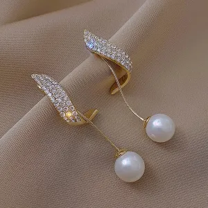 Elegant Pearl Tassel Earrings