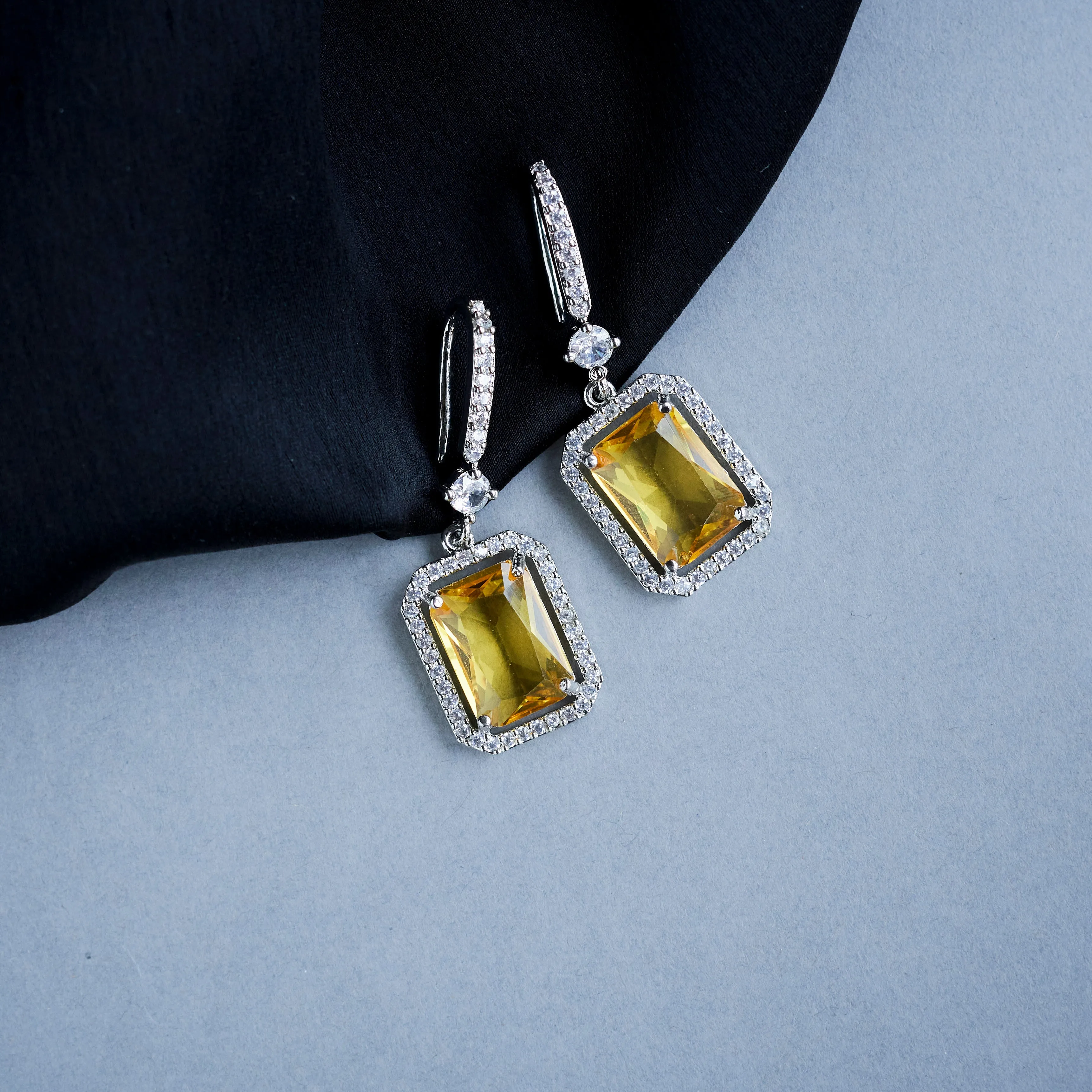 Elegant Square Hoop Drops