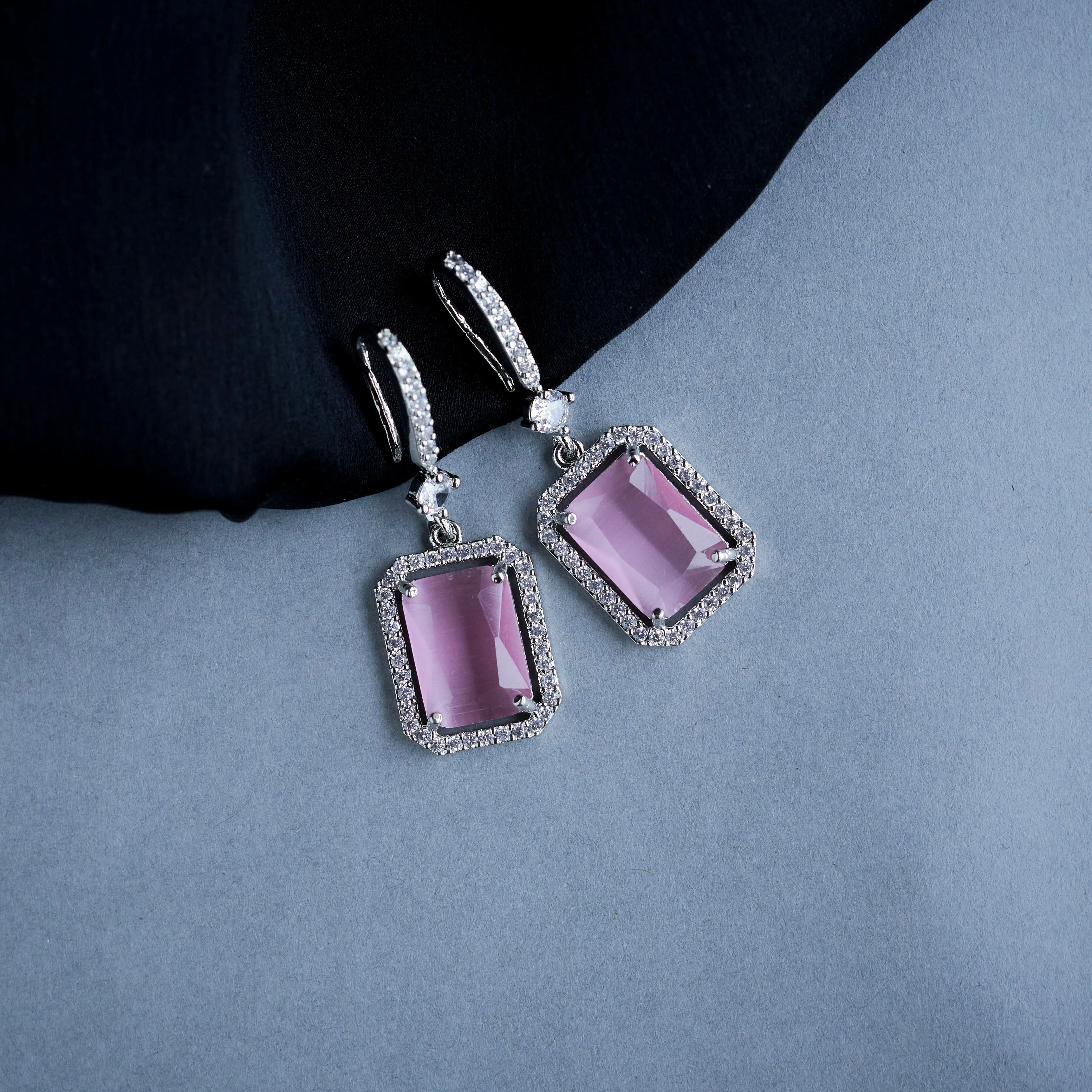 Elegant Square Hoop Drops