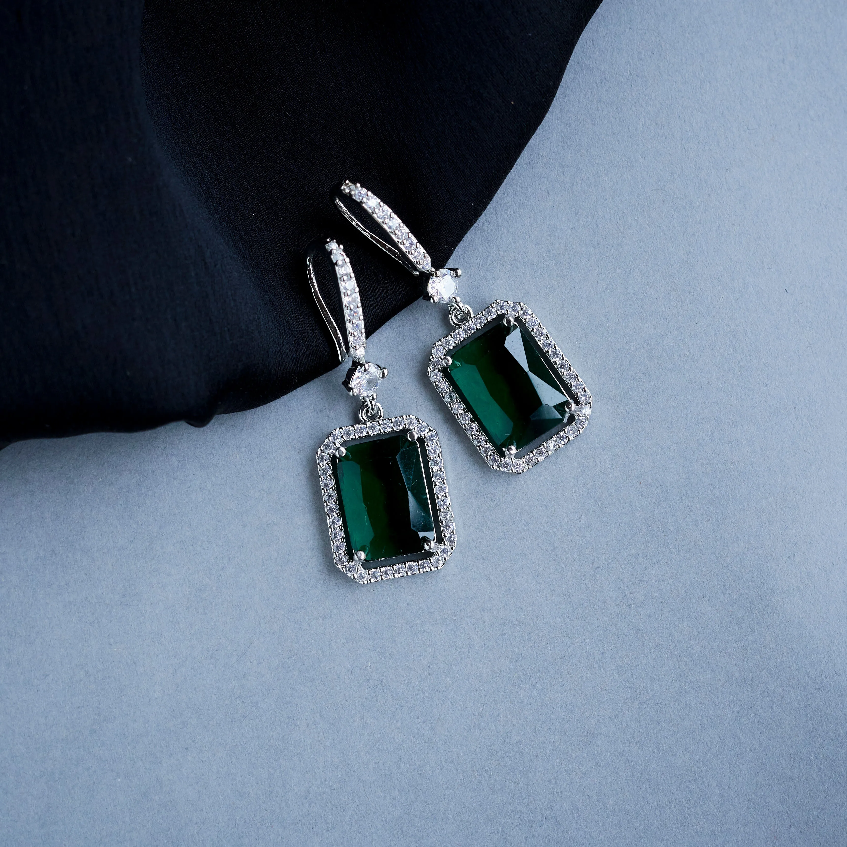Elegant Square Hoop Drops