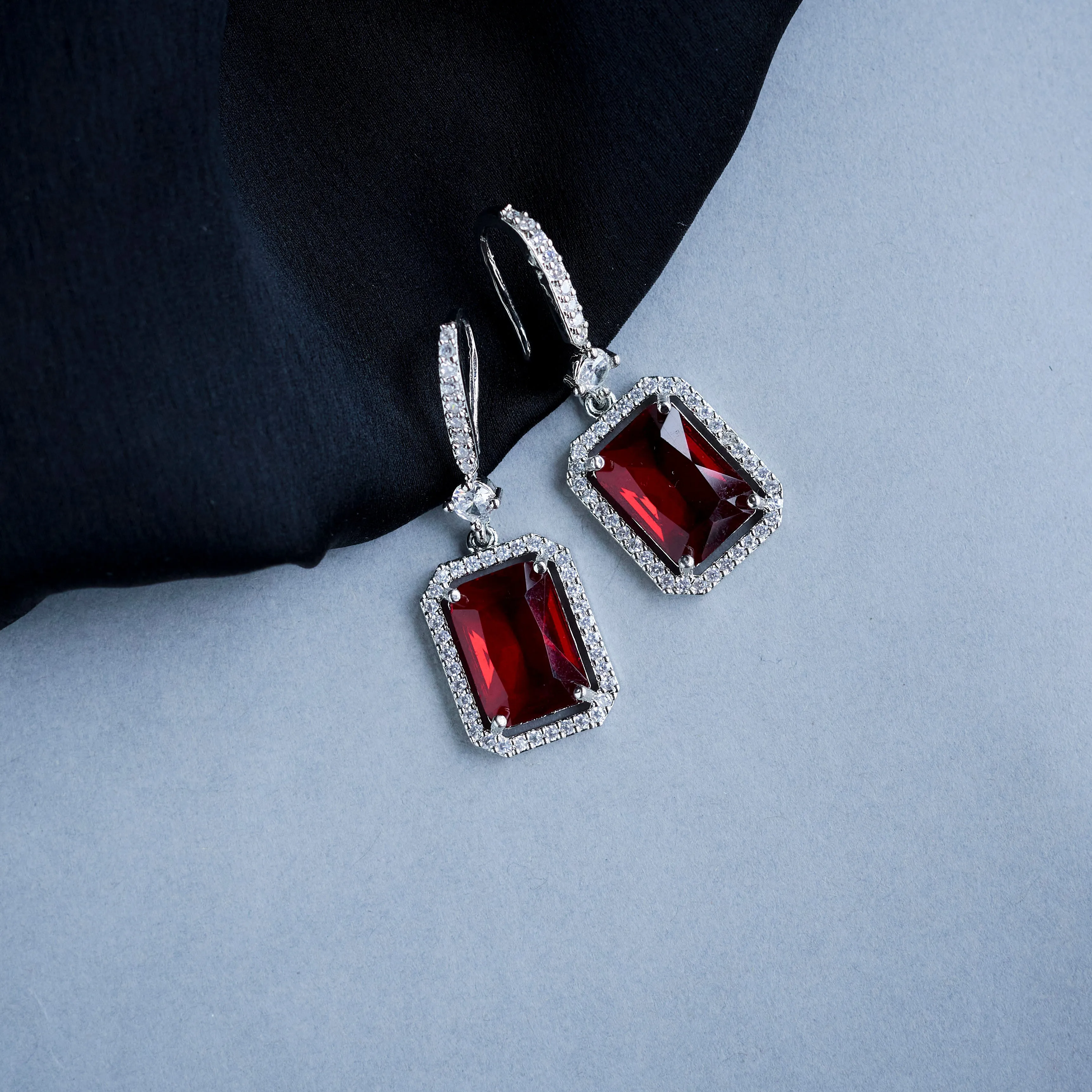 Elegant Square Hoop Drops
