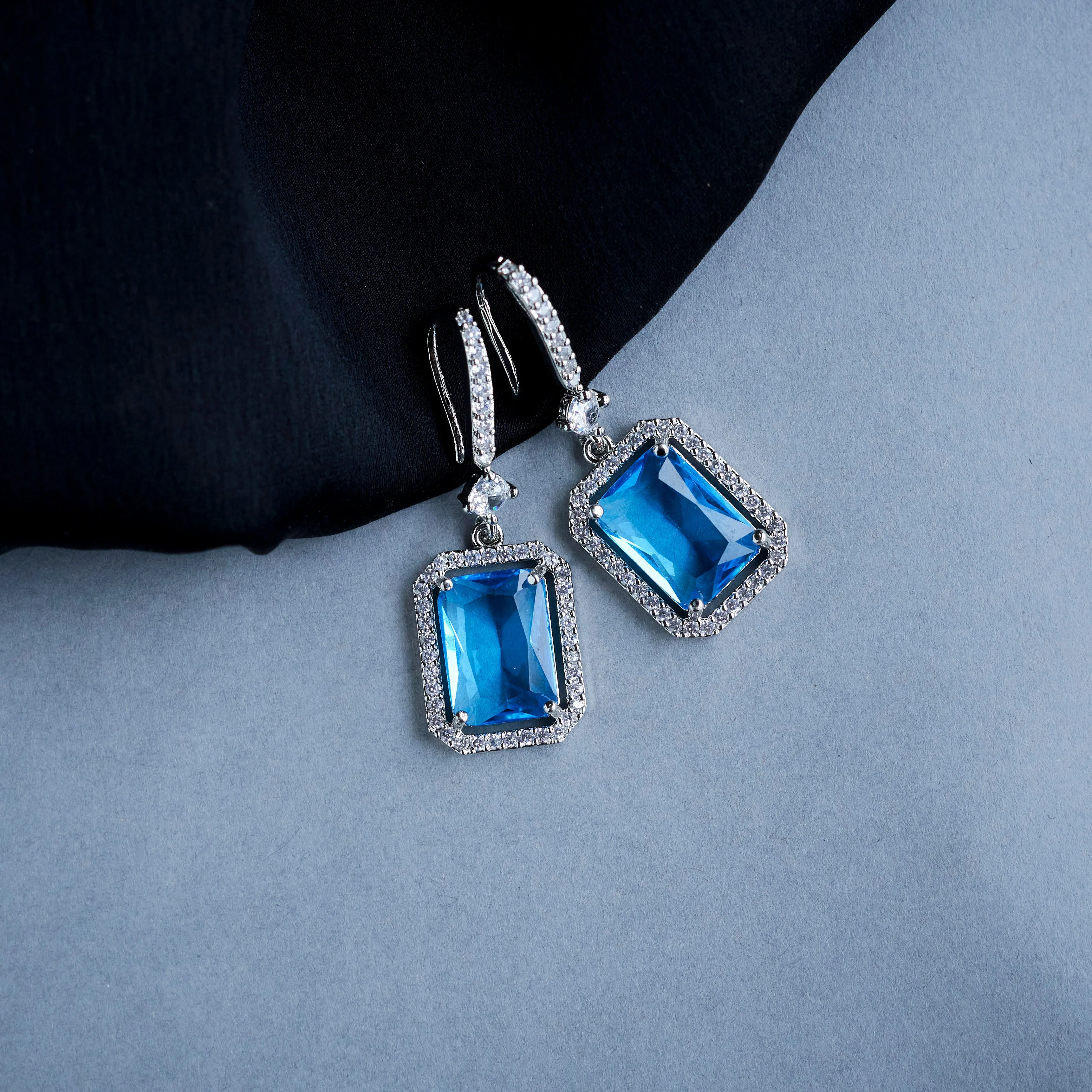 Elegant Square Hoop Drops